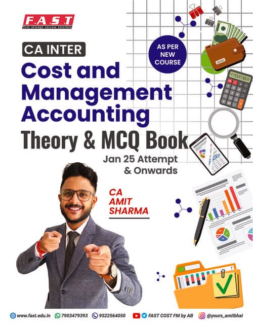 First page of Costing theory and MCQ Book by CA Amit Sharma for Jan 26 and onwards