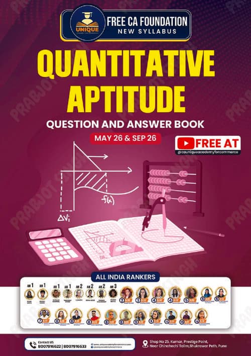 First page of CA FOUNDATION QUANTITATIVE APTITUDE