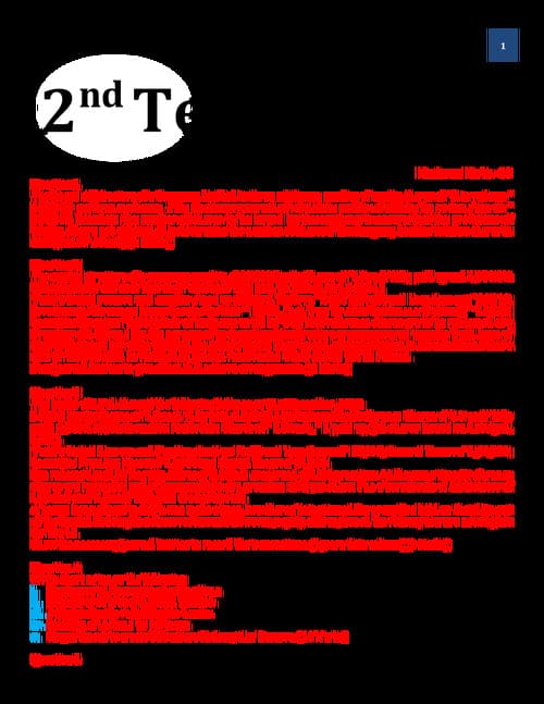 First page of Test 2