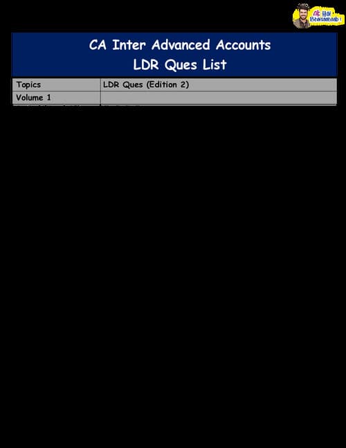First page of Aakash Kandoi LDR Questions Of New Ques Bank Edition 2 ✅