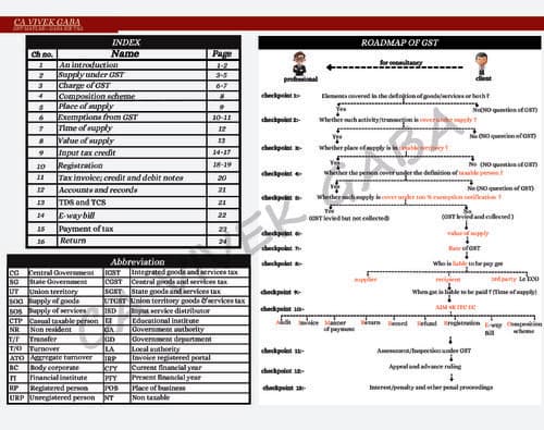 First page of Vivek gaba tax chart book