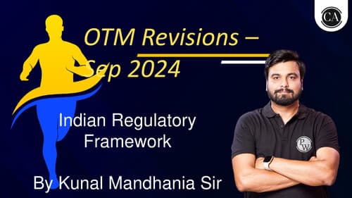 First page of OTM SERIES BUISNESS LAW CHAPTER -01 INDIAN REGULATORY FRAMEWORK FOUNDATION COURSE.......
