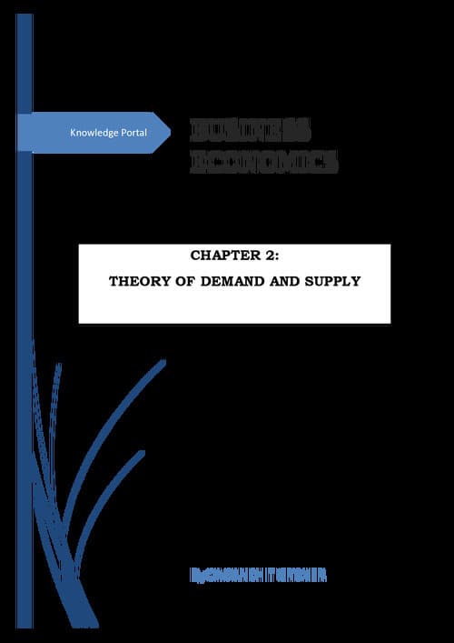 First page of Theory of Demand And Supply Notes Business Economics CA Foundation