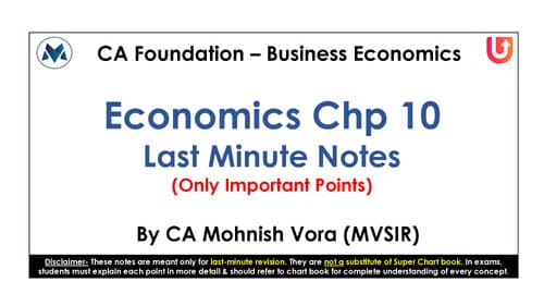 First page of Paper 4 business economics Last time quick rivision notes
