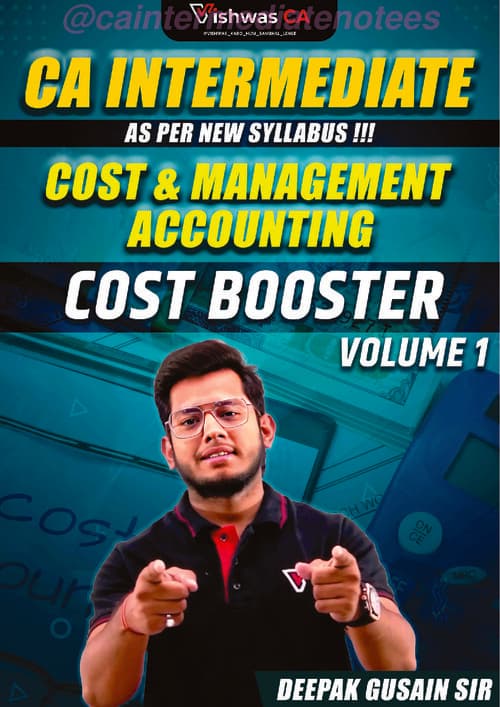 First page of Costing Volume 1 book by Deepak Gusain sir for Jan 26.