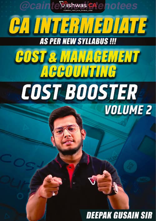 First page of Costing Volume 2 book by Deepak Gusain sir for Jan 26.