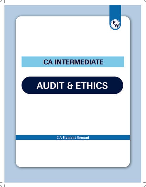 First page of Audit & Ethics By Hemant Somani ( PW) May 26 & onwards