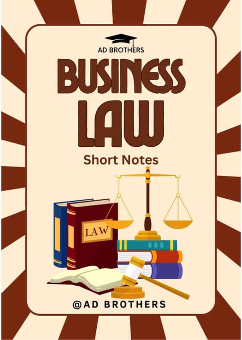 First page of CA FOUNDATION BUSINESS LAW SHORT NOTES