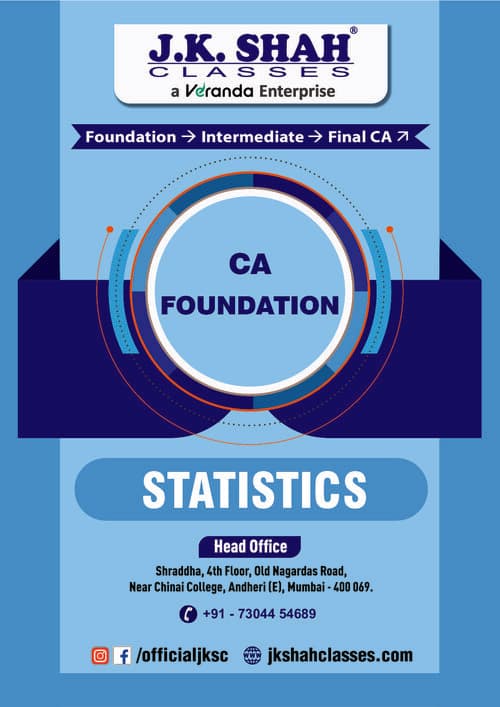 First page of QA Statistics Concept + Question practice Book by J K Shah