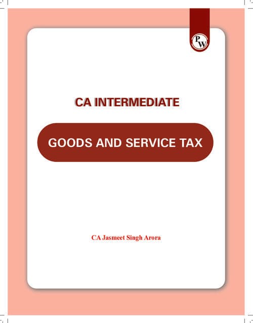 First page of Goods & Services Tax E-Book - PW New May 26 edition