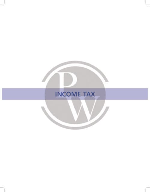 First page of Income Tax Rambaan Notes May 26 - PW All the MCQ Questions Covered