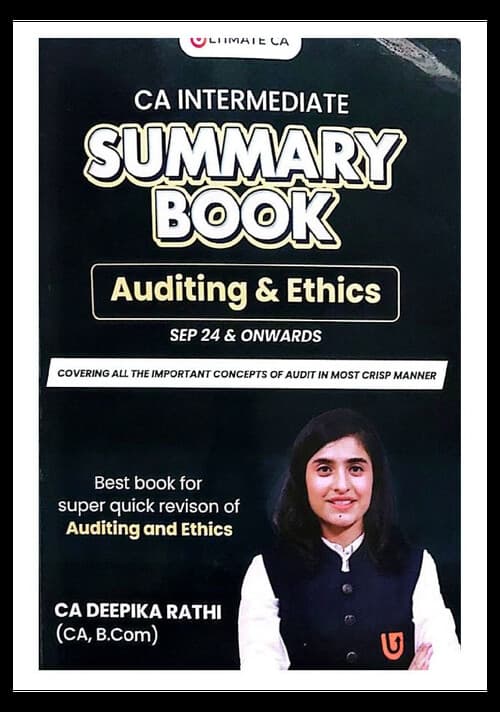 First page of Audit summary book by CA Deepika Rathi ma'am.