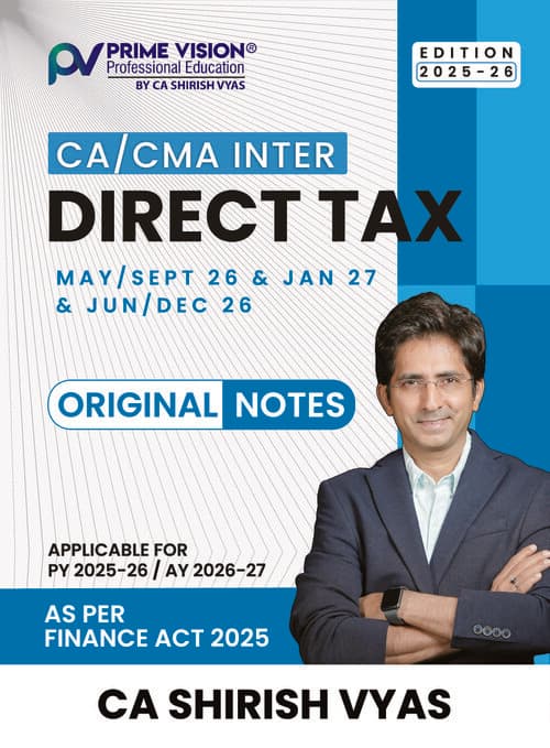 First page of DT Concept Book For May/Sep 26 & Jan 27 By CA Shirish Vyas Sir