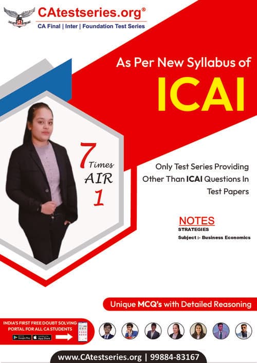 First page of BUSINESS ECONOMIC MOST IMPORTANT MCQ FOR CA FOUNDATION MAY 2026
