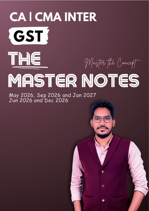 First page of Shreshta CA GST Master Notes For May/ Sep 26 & Jan 27 By CA Mahamood Shaik