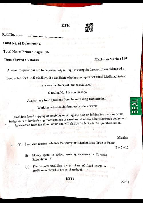 First page of Jan 26 accounting
