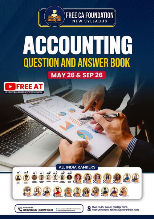 First page of CA FOUNDATION Accounting Question Bank For upcoming exams