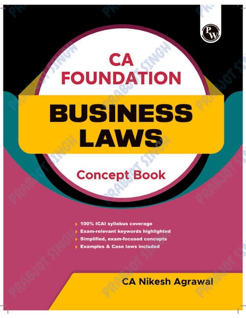First page of Business law Concept book by CA Nikesh Agrawal