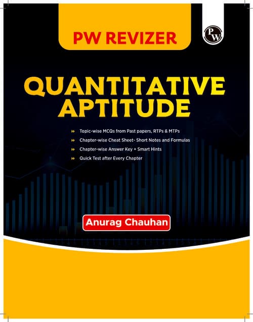 First page of CA FOUNDATION QUANTITATIVE APTITUDE PW REVIZER