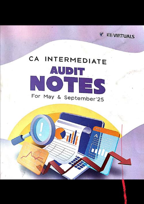 First page of Ca inter detailed notes of audit by ca shubham keswani for May 25 and onwards
