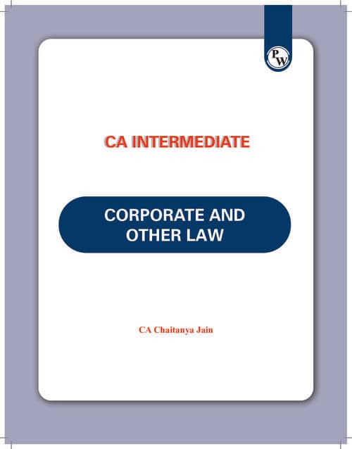 First page of PW corporate law book