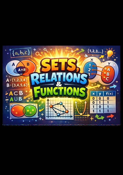First page of Struggling with Sets,Relations and Functions in Quantitative Aptitude? No more! I've got your back with 18 pages of crystal-clear, handwritten notes .✅ What's Inside?Easy breakdowns of sets, relations, and functions,Key formulas, theorems, and solved examples.Practice problems with step-by-step solutions.Exam-ready shortcuts for quick scoring!