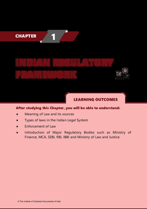 First page of Anotted notes of indian regulatory framework