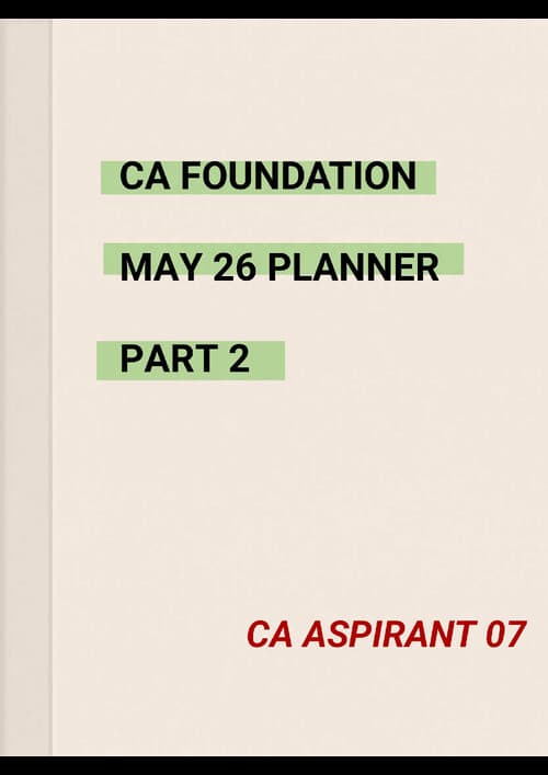 First page of Accounting May 2026 syllabus completion planner part 2, let's prepare smartly.....