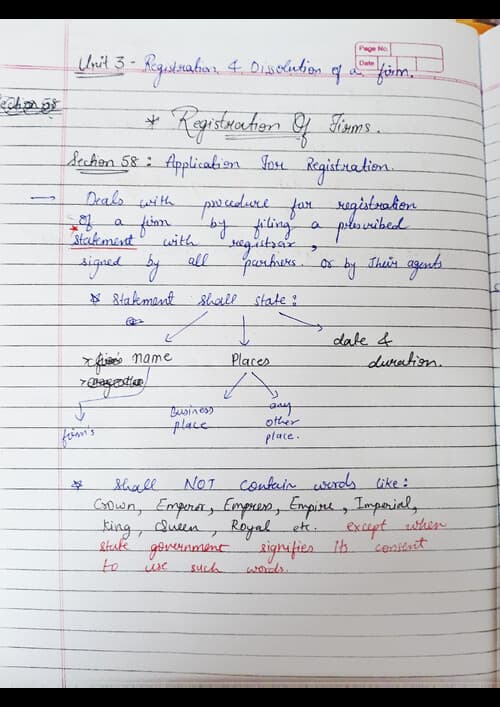 First page of CA Foundation: LAW: Indian Partnership act 1932, #UNIT 3 #Save for Quick revision # #Comment for next unit/ Act#