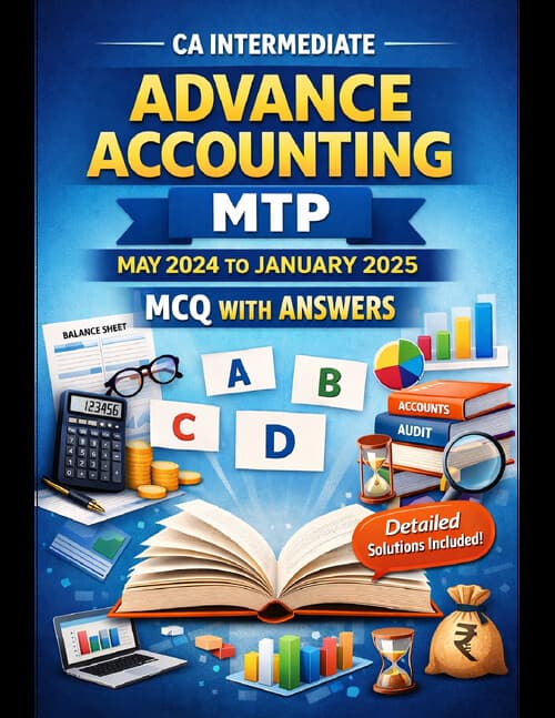 First page of CA INTERMEDIATE SUBJECT:- ADVANCE ACCOUNTING MTP MAY 2024 TO JANUARY 2026 MCQ QUESTION