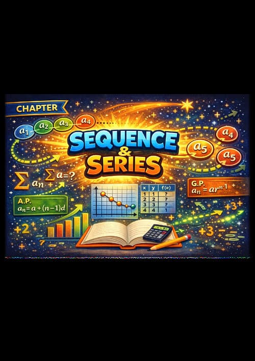 First page of Dive into sequences and series, key for CA Foundation math. Master arithmetic (AP) and geometric progressions (GP) with formulas. Solve sums using standard techniques for finance applications. Ace exams with practical examples and shortcuts.