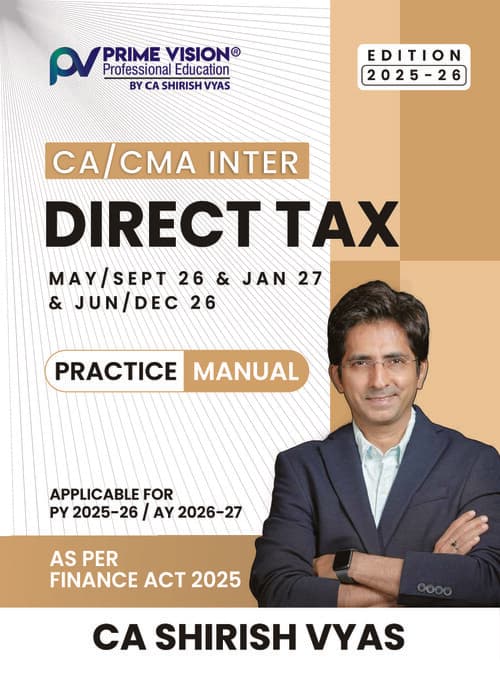 First page of Direct Tax Question bank For May 2026 and Onwards Fully Amended.