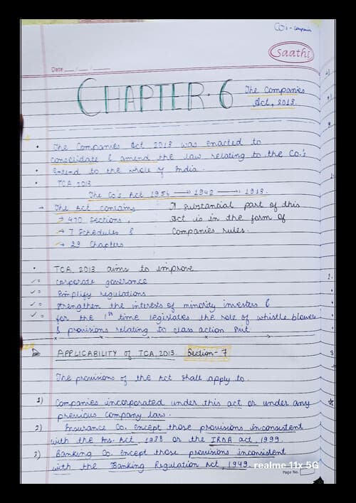 First page of TCA,2013 handwritten best notes !!