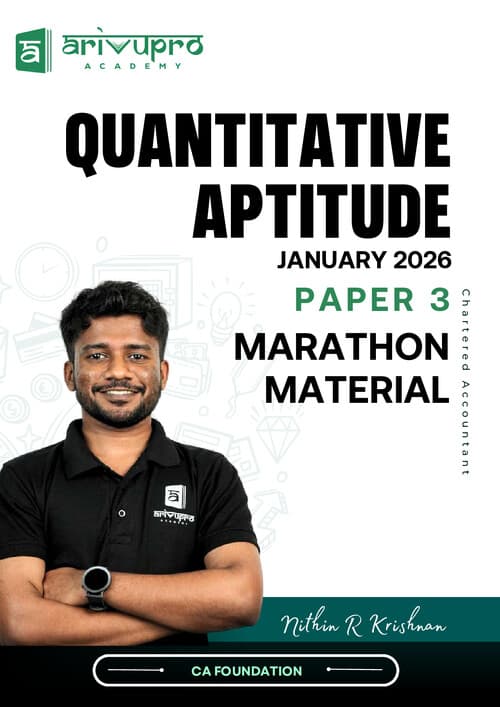 First page of Ca foundation quantitative aptitude All chapter important notes with practice questions by nitin sir