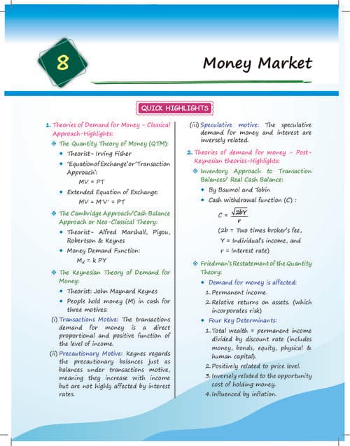 First page of Economics chapter 8 All MCQs covered