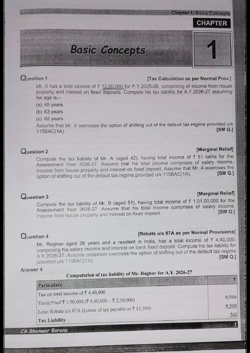 First page of DT MAY 26 question book by BB Sir