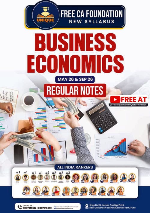 First page of Business economics all chapters covered in detailed notes..... CA FOUNDATION.
