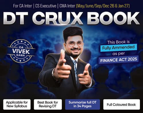 First page of CA INTER DIRECT TAX CRUX BOOK BY VIVEK GABA FOR MAY SEP 26 JAN 27