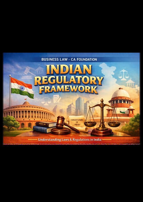 First page of Chapter 1.Indian Regulatory Framework Business Law All topics covered