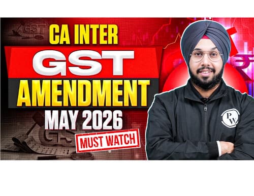 First page of CA Inter GST Amendments For May 26