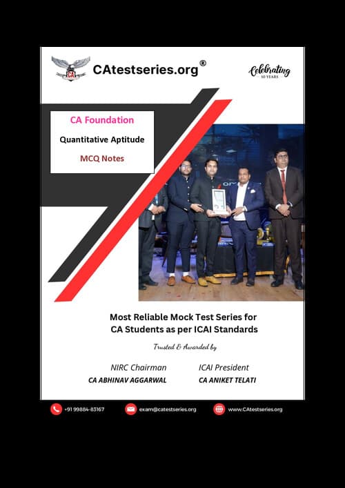 First page of CA TEST SERIES | 100 IMPs of QA