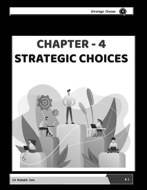 First page of #Exclusive #CA Rishabh Jain Sir's #15th Edition #SM Chapter 4:- Strategic Choices (Question Bank)