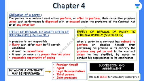 First page of Indian Contract Act, 1872 | UNIT-4 | By IG Sir