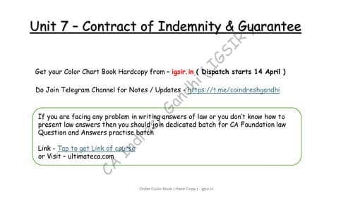 First page of Indian Contract Act, 1872 | UNIT-7 | By IG Sir