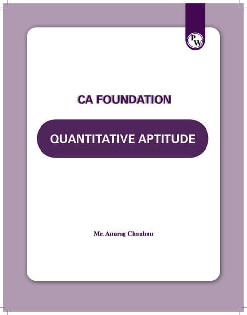 First page of E-book : Quantitative Aptitude Latest for September 2026