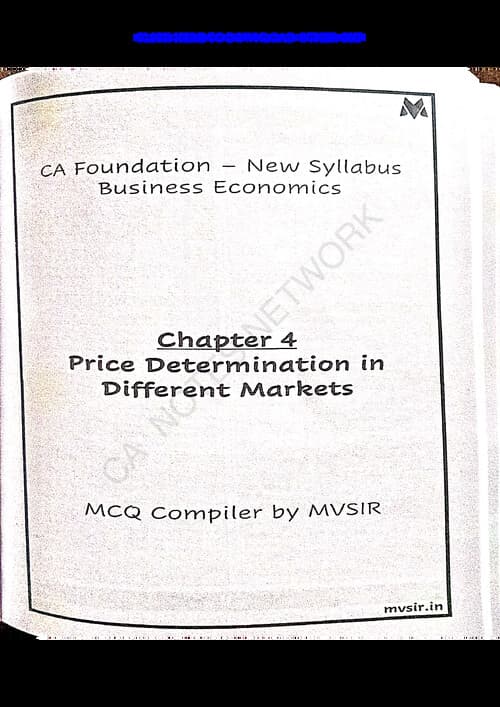 First page of Economics chap 4 all mcqs Helpful for may attempt and onward