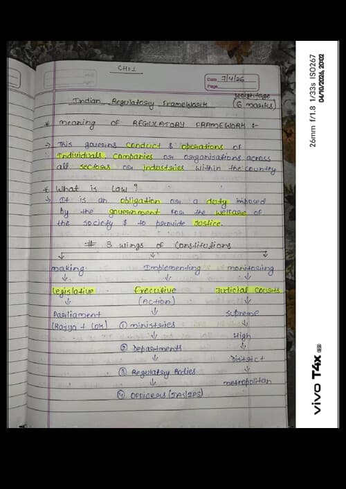 First page of IRF handwritten law ❣️❣️