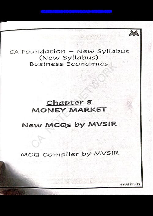 First page of Economics chap 8 all mcqs Helpful for may attempt and onward