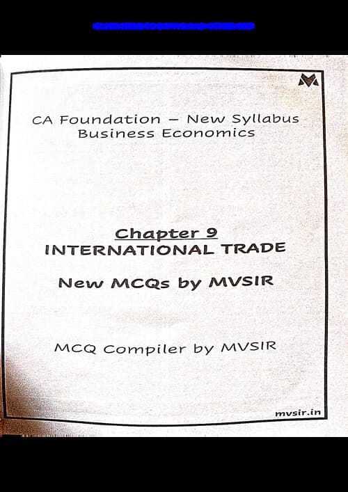 First page of Economics chap 9 all mcqs Helpful for may attempt and onward