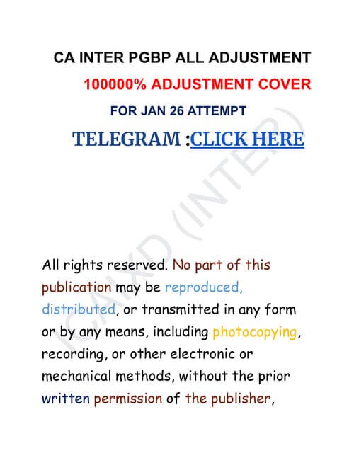 First page of All adjustments related to pgbp